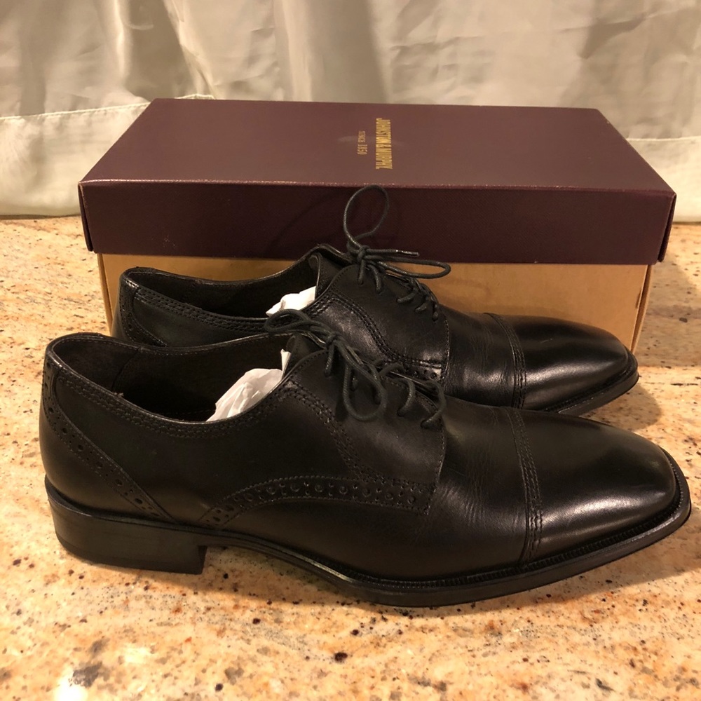 [New] Johnston & Murphy Mens Size 10 M Black Shoes
